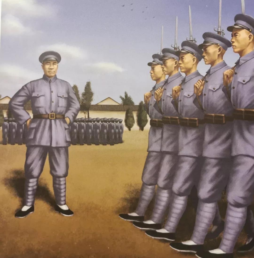 朱德在讲武堂训练士兵们